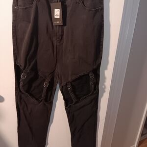 Fashion Nova Black Women's Jeans Overalls